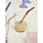 HAY Sip Swirl straws, 6 pcs, glass