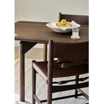 Fredericia The Spanish Dining Chair, dunkles braunes Sattelleder - geräucherte Eiche, dekorationsbild