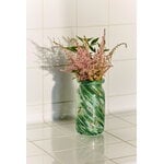 HAY Vase à col roulé Splash, S, tourbillon vert