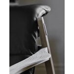 Stolab Link easy chair, white oiled oak - black Elmotique leather