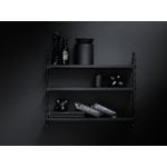 String Furniture String Pocket shelf, black stained ash