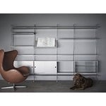 String Furniture String display cabinet w/ sliding glass doors, 78 x 30 cm, white