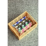 HAY Stripe candle, 4 pcs, crisp