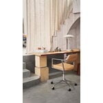 Vipp 453+ Drehstuhl, poliertes Gestell - Kamel-Leder, mit Rollen, dekorationsbild