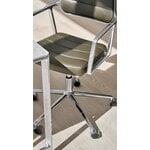 Vipp 453+ Swivel chair, polished frame - bosco green leather, with castors, decoration image