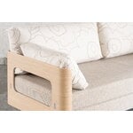 Tapio Anttila Collection ON2 Wood sofa bed, soap waxed oak - Marimekko Piirto Unikko - Diamonds 289, decoration image