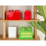 Room Copenhagen Lego Storage Brick 4 Top Lid, translucent red, decoration image