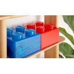 Room Copenhagen Lego Storage Brick 4 Top Lid, translucent red, decoration image