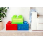 Room Copenhagen Lego Storage Brick 4 Top Lid, translucent blue, decoration image