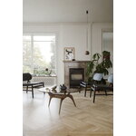 Brdr. Krüger TRIIIO coffee table, 90 cm, fumed oak - bronze glass, decoration image