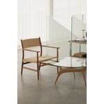 Brdr. Krüger TRIIIO coffee table, 90 cm, oiled oak - clear glass, decoration image