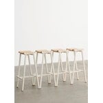 HAY Taburete 8 bar stool, high, 75 cm, eggshell - lacquered oak, decoration image