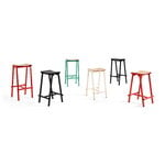 HAY Taburete 8 bar stool, low, 65 cm, black - black oak