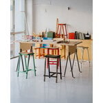 HAY Taburete 8 bar stool, low, 65 cm, signal red - lacquered oak