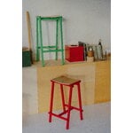 HAY Taburete 8 bar stool, low, 65 cm, signal red - lacquered oak, decoration image