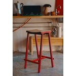 HAY Sgabello da bar Taburete 8, basso, 65 cm, rosso segnale - rovere laccato