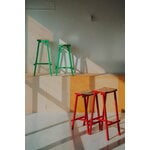 HAY Tabouret de bar Taburete 8, modèle bas, 65 cm, rouge signal - chêne laqué