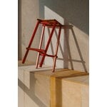 HAY Sgabello da bar Taburete 8, alto, 75 cm, rosso segnale - rovere laccato