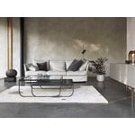 Asplund Tati coffee table, 90 cm, high, charcoal grey - clear glass