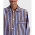 Tekla Poplin pyjama pants, chestnut stripes, decoration image