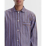 Tekla Poplin pyjama pants, chestnut stripes, decoration image