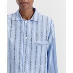 Tekla Poplin-Langarm-Pyjamahemd, Stabstreifen, dekorationsbild