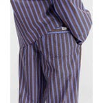 Tekla Poplin pyjama pants, chestnut stripes, decoration image