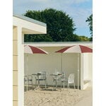 HAY Terrazza parasol, octagon, off-white - burgundy, decoration image