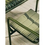 HAY Coussin de siège Terrazza, 40 x 40 cm, rayure olive audacieuse, image décorative