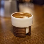 Tonfisk Design Warm espressokuppi 0,8 dl, 2 kpl, valkoinen - pähkinä