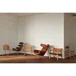 Fredericia Poltrona Wegner Ox, cromo spazzolato - pelle cognac, immagine decorativa