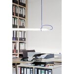 Ingo Maurer Tubular hanging lamp, white - blue cable, decoration image