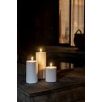 Uyuni Lighting Outdoor LED pillar candle, 8,4 x 10 cm, white, decoration image