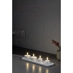 Uyuni Lighting Rechargeable LED tealight candle, 3,9 x 2,3 cm, white plain, 2 pcs, decoration image