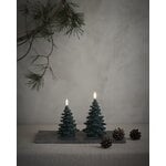 Uyuni Lighting LED Christmas tree candle, 9 x 12 cm, pine green, decoration image