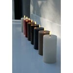 Uyuni Lighting LED pillar candle, 7,8 x 15 cm, rustic texture, sandstone