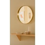 Lokal Helsinki Vino 40 mirror, brass, outward