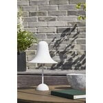 Verpan Lampada da tavolo ricaricabile Pantop Portable 18 cm, bianco opa