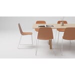 Viccarbe Maarten chair, sled base, white - taupe