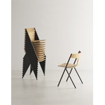 Viccarbe Quadra chair, black - matt oak, decoration image