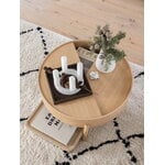 Woud Arc coffee table 66 cm, white pigmented oak, decoration image