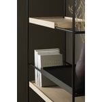 Woud Tray shelf, high, 2 oak - 2+2 black