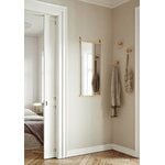 Woud Suspended mirror, 50 x 114 cm, white lacquered oak - brass