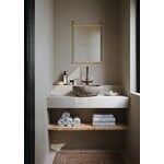 Woud Suspended mirror, 50 x 70 cm, white lacquered oak - brass