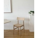Woud Pause dining chair 2.0, white pigmented oak