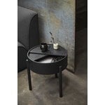 Woud Arc side table, black painted ash