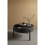 Woud Arc coffee table 66 cm, black painted ash