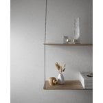 Woud Stedge 2.0 add-on shelf 60 cm, white pigmented lacquered oak