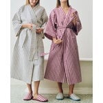 HAY Waffle bathrobe, one size, stripe cool pink, view 4
