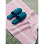 HAY Waffle slippers, one size, stripe petrol blue, view 2